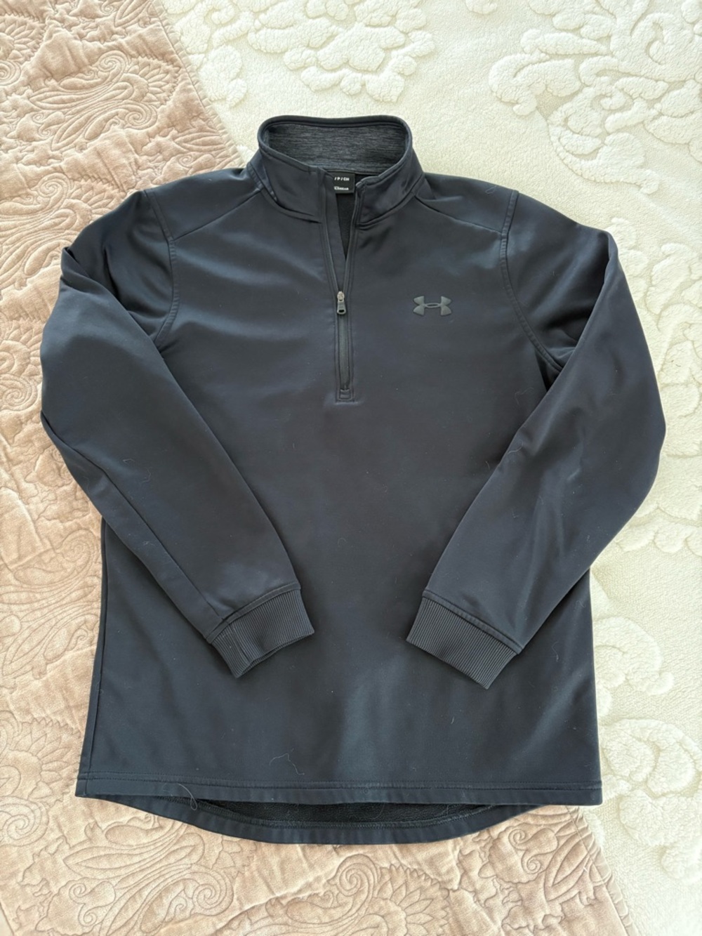 Men’s Under Armour Cold Gear 1/4 Zip Loose Size S Small Black